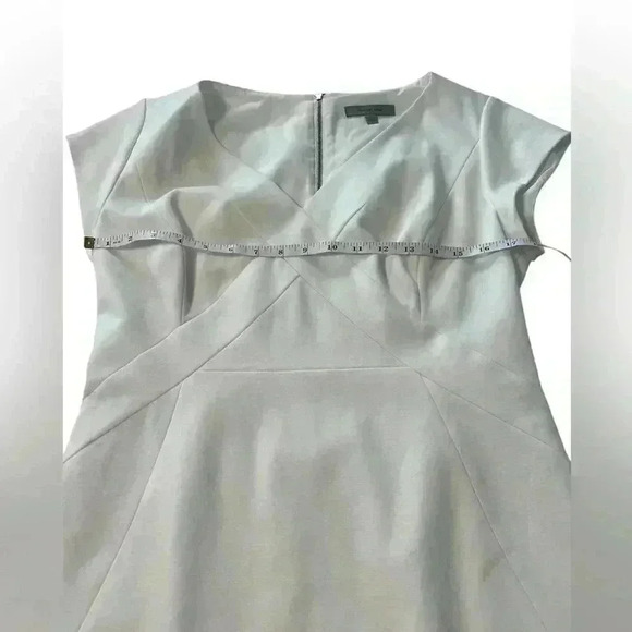 Classiques Entier Women’s size 12 White Pencil Dress. Cap sleeve. Double zip - Picture 12 of 15